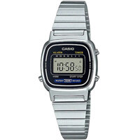 LA670WA-1DF | Đồng Hồ Casio | Nữ | Điện Tử Cổ Điển | Dây Kim Loại | Mặt Vuông