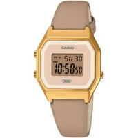 LA680WEGL-5DF | Đồng Hồ Casio | Nữ | Dây Da | Mặt Điện Tử Cổ Điển | Chống Nước