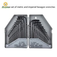 Labaicai Allen Key Hex Set 30 Cái Đầu phẳng cánh tay có thể gập lại Hộp đựng dụng cụ cầm tay loại L Cờ lê lục giác
