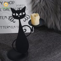 Labaicai Black Cat Candle Holder Vintage Creative Farmhouse Party