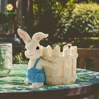 Labaicai Bunny Chậu hoa Nhựa Micro Phong cảnh ngoài trời