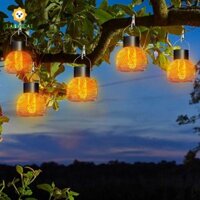 LABAICAI Labaicai LED Năng Lượng Mặt Trời Ngọn Lửa Hiệu Ứng Đèn Treo Trang Trí Lối Đi Hộ Gia Đình