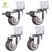 Labaicai Xoay Caster Tắt Tiếng 4 Phụ Kiện Gia Đình Con Lăn Cao Su Mềm Bánh Xe Cũi Cho Bé