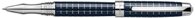 Laban Blue & .925 Sterling Silver Navy Grid Rollerball Pen - LST-R9191-4BL