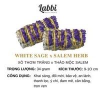 [Labbi] Xô thơm trắng & hoa cúc vàng & Salem (White sage x Salem Herb) - Khai sáng tâm trí