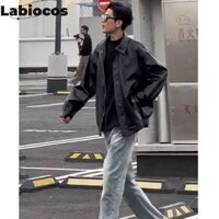 Labiocos Áo khoác nam màu nâu đen 46 Yuan M đến 3XL