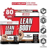 Labrada Lean Body (Thùng 80 Gói), Vị Chocolate, Sữa Thay Thế Bữa Ăn Tiện Lợi Cao Cấp, Bổ Sung 40g Protein, Chất Xơ & Vit