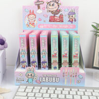 Labubu bút hộp mù bút trung tính hoạt hình văn phòng phẩm học sinh bút ký màu đen