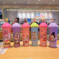 Labubupu Sippy Cup, Cốc nước bằng thép không gỉ thẳng 750ML, Cốc đá hoạt hình di động