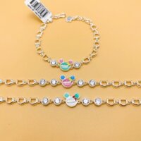 Lắc bạc cho bé gái bé trai đáng yêu hình đầu micky đủ màu sắc