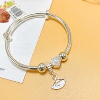 Lắc bạc cho bé gái hình hoa đáng yêu - trang sức Lợi Hoàn