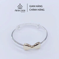 Lắc Bạc Cho Bé Gái Hình Nơ Vàng - Minh Canh Jewelry