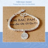 Lắc bạc cho bé mix thẻ con giáp theo tuổi, có khắc tên - Vòng bạc trẻ em kiểu dây dừa dày dặn đeo tay hoặc chân
