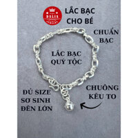 Lắc bạc cho bé trai chuẩn bạc ta s990 quý tộc DaLiA Jewelry lắc tay bạc, lắc chân kiểu quý tộc gắn chuông kêu mã 9G