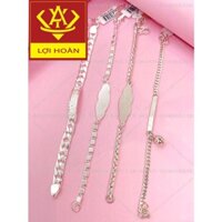 Lắc bạc cho bé trai nhiều kiểu dáng có khắc tên - trang sức Lợi Hoàn