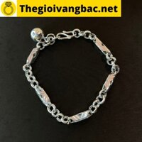 Lắc bạc chống gió móc xích cho bé điều chỉnh được kích cỡ- LB014 - thegioivangbac - ảnh thật