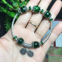 Lắc Bạc Thái đá quý Diopside