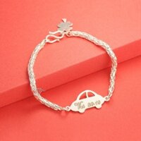 Lắc bạc trẻ em_Lắc Trụ hình ô tô khắc tên theo yêu cầu cho bé V05