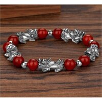 Lắc bạc tròn chuỗi hạt phật giáo Thái Lan 2021