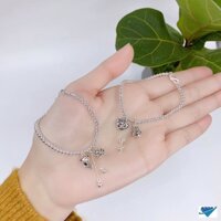 Lắc bi bạc đẹp treo charm bạc thái