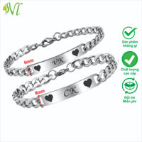Lắc cặp vòng tay cặp đôi titan cao cấp không đen không gỉ xài nước tốt - Đẹp Là Vui