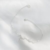 Lắc chân bạc 925 lá oliu xinh xắn dễ thương Dế Bạc  LC4381