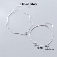 Lắc chân bạc, lắc tay bạc Devan lắc bi, vòng tay bạc lắc bi cực xinh, trang sức bạc cao cấp