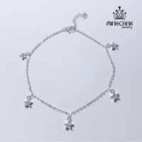 Lắc Chân Bạc Minh Canh Jewelry Hoạ Tiết Ngôi Sao