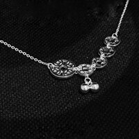 Lắc chân bạc nữ 925 cao cấp kim tiền tài lộc phụ kiện trang sức bạc đẹp  SL1842 – TEA SILVER