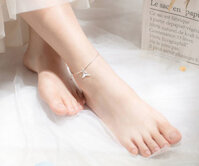 Lắc chân bạc nữ cá heo LCBN276 - 2TSILVER - Lắc chân đuôi cá heo