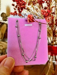 Lắc Chân Bạc Nữ cao cấp dây ba cá tính LCBN216  Tặng hộp đựng lắc  khăn lau bạc