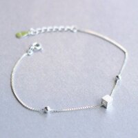 Lắc chân bạc phối bi xí ngầu 🌼 YN JEWELRY