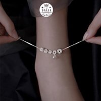 Lắc chân bạc thật cho nữ đồng xu cá tính LC-05 DaLiA Jewelry lắc chân bạc đẹp cho nàng cá tính bản nhỏ, thanh mảnh