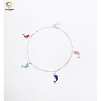 Lắc chân bạc Ý 925 Huệ Ngân- DOLPHIN JL023