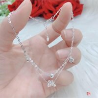 lắc chân đôi bướm xinh bạc 925