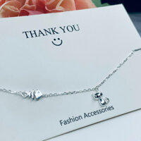 lắc chân mèo và cá  bạc ta công nghệ italia Clover Jewelry 1990