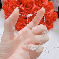 Lắc chân nữ bạc thật hình cá heo nhỏ xinh LINH MIU SILVER