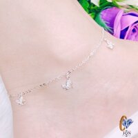 Lắc Chân Nữ JQN Bạc Ta Mẫu Cánh Bướm Xinh Xắn LC14