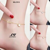 Lắc chân nữ Lucky ngôi sao tòn ten Không đen không gỉ sét WLC513