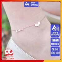 Lắc chân nữ titan không đen giá thành tương đối mềm HCM - PT_LC_71
