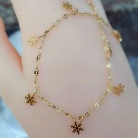 Lắc chân titan hoa tuyết BHLC36 - Vàng