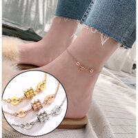 Lắc chân titan ống tròn khắc số la mã thương hiệu BVL