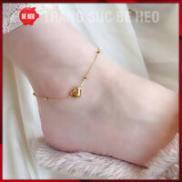 Lắc chân titan trái tim  - Trang sức Bé Heo BHLC44 - Trái tim vàng