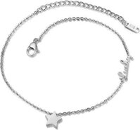 Lắc chân titatium ngôi sao may mắn không đen BHLC29 - TRĂNG