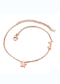 Lắc chân titatium ngôi sao may mắn không đen BHLC29 - VANG HÔNG