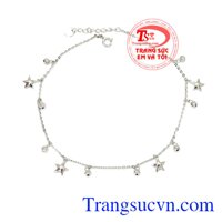 Lắc chân vàng trắng thời trang