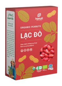 LẠC ĐỎ (ĐẬU PHỘNG) ĐỎ HỮU CƠ KHÔ HANUTI - HỘP 390G