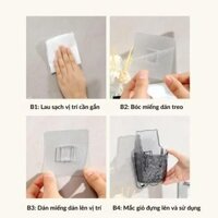 Lạc shop2023 Giỏ treo tường đựng bông tẩy trang đựng đồ đa năng trong suốt