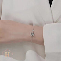Lắc tay bạc 925 đính đá mặt trăng Moonstone Cao Cấp