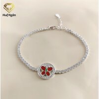 Lắc tay bạc 925 Huệ Ngân - Uyên Ương Hồ Điệp X18